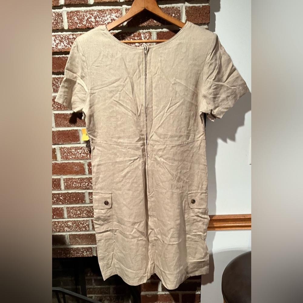 Donna Ricco - Beige Linen Dress - Picture 2 of 6